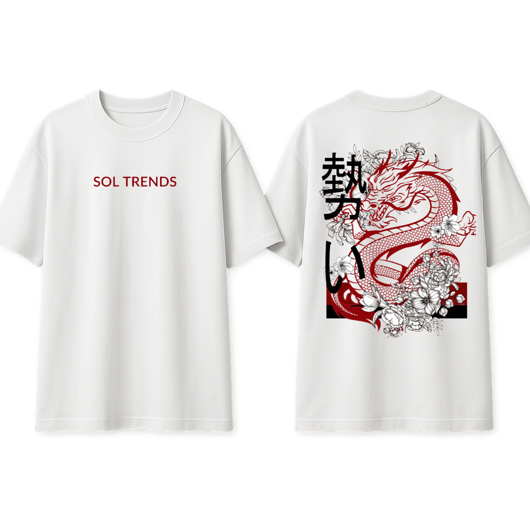 DRAGON SPIRIT Oversize T-Shirt – White